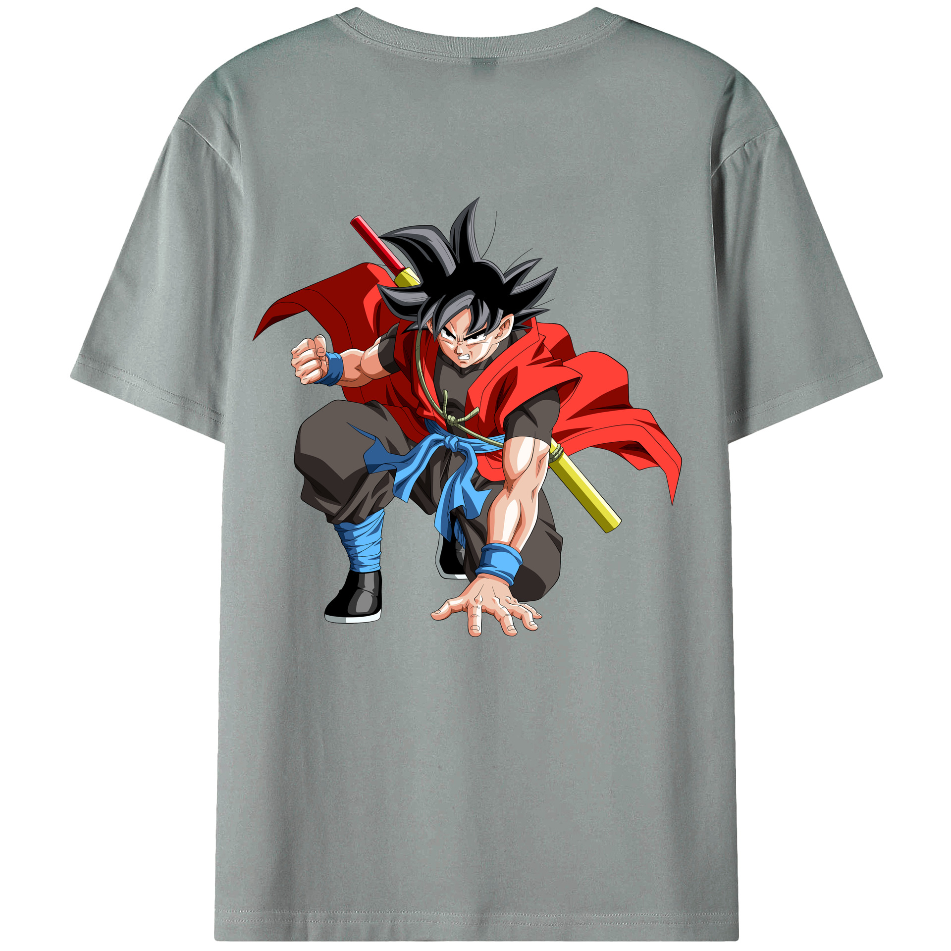 （画像用） ドラゴンボール 孫悟空（そん ごくう）Son Goku カカロット DRAGON BALL Kakarotto 綿100％ メンズ半袖Tシャツ（バックプリント） 通気性